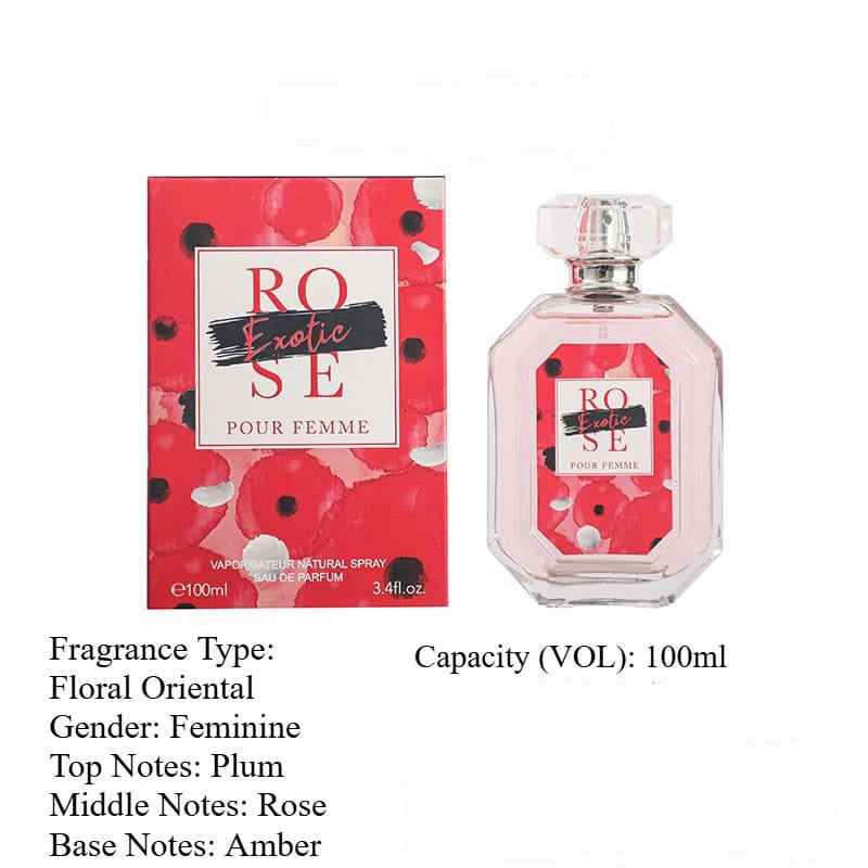 Women Floral Rose Perfume - Elegant Floral Notes for Timeless Elegance and Lasting Fragrance - Global Town Trading Inc