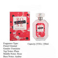 Women Floral Rose Perfume - Elegant Floral Notes for Timeless Elegance and Lasting Fragrance - Global Town Trading Inc