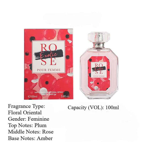 Women Floral Rose Perfume - Elegant Floral Notes for Timeless Elegance and Lasting Fragrance - Global Town Trading Inc